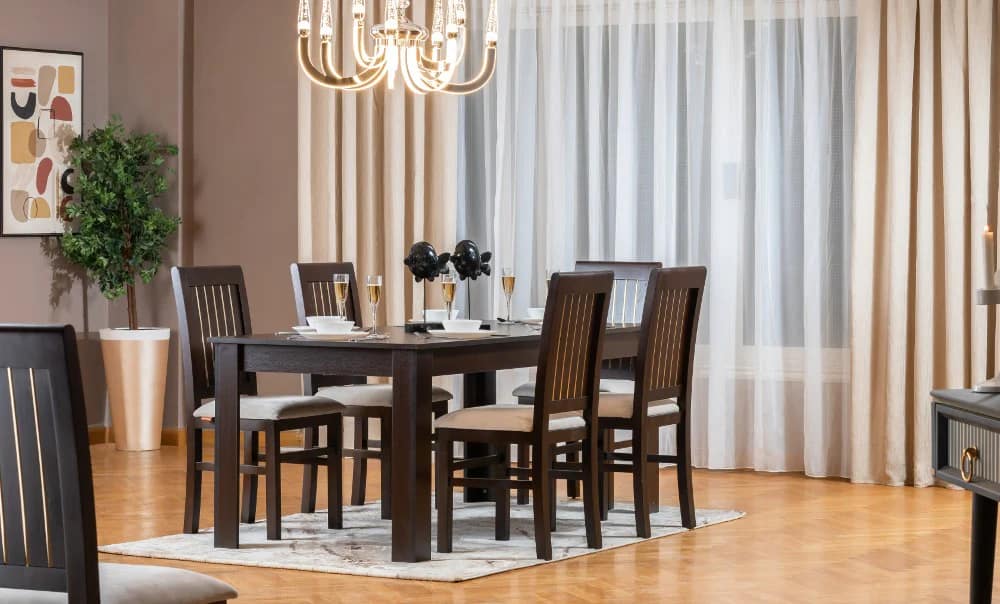 ترابيزة سفرة 180 سم + 6 كراسي - الصورة 3