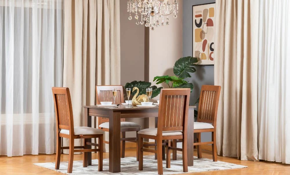 ترابيزة سفرة 120 سم + 4 كراسي - الصورة 2