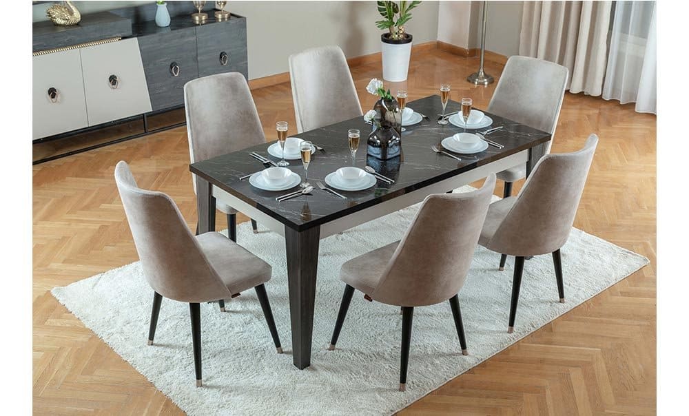 ترابيزة سفرة روما مع 6 كراسي