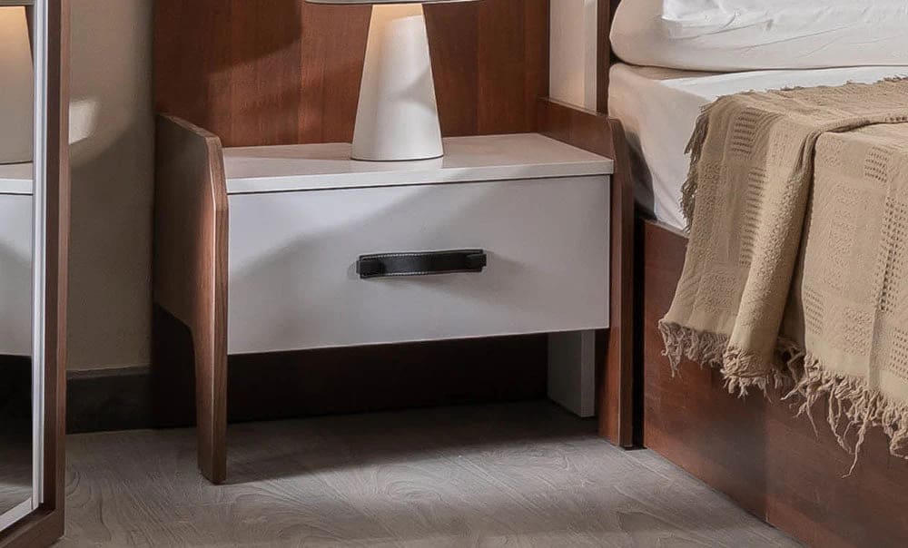 غرفة نوم هوجو سرير 100 سم مع دولاب و كمود - الصورة 2