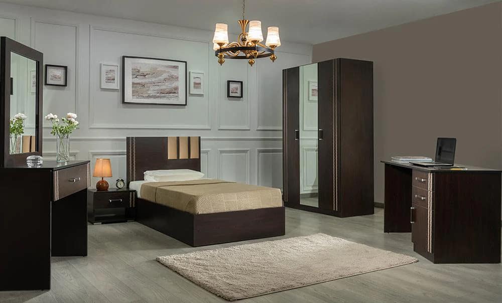 غرفة نوم سما بدولاب مفصلي 120 سم